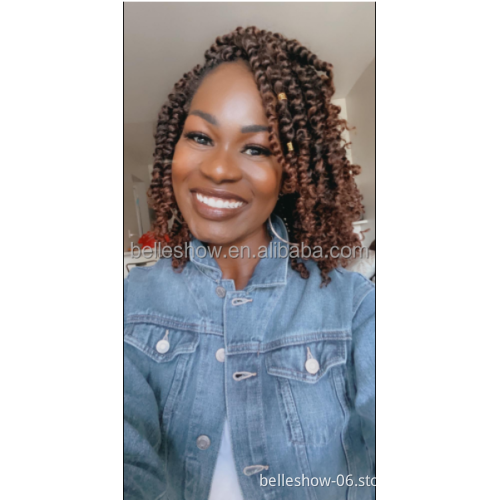 10inch 12 strands Passion Twist Prelooped Braiding Synthetic Crochet Braid Hair 10inch Water Wave Passion Twist Hair